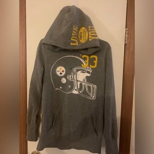 PINK Victoria’s Secret sweatshirt/hoodie, Color: Gray, Size: Large